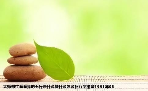 大师帮忙看看我的五行是什么缺什么怎么补八字纳音1991年03