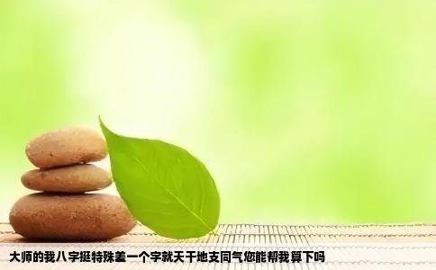 大师的我八字挺特殊差一个字就天干地支同气您能帮我算下吗