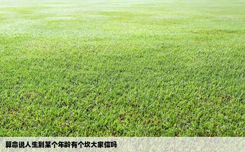 算命说人生到某个年龄有个坎大家信吗