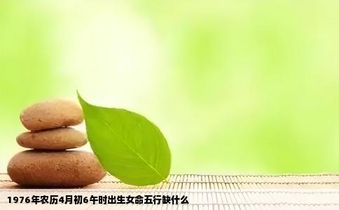 1976年农历4月初6午时出生女命五行缺什么