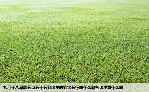 九月十八早晨五点五十五分出生的男宝五行缺什么取名该注意什么吗