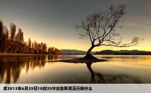 求2013年6月25日10时25分出生男孩五行缺什么