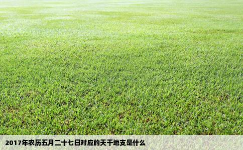 2017年农历五月二十七日对应的天干地支是什么