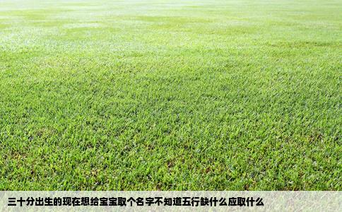 三十分出生的现在想给宝宝取个名字不知道五行缺什么应取什么