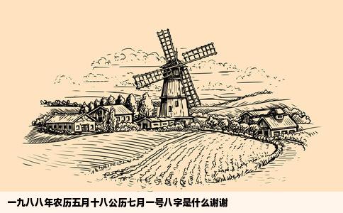 一九八八年农历五月十八公历七月一号八字是什么谢谢