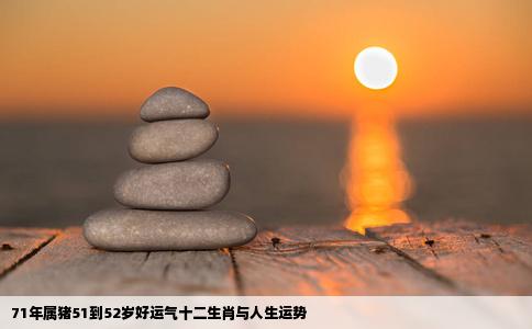 71年属猪51到52岁好运气十二生肖与人生运势