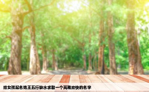给女孩起名姓王五行缺水求取一个高雅欢快的名字
