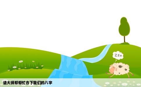 请大师帮帮忙合下我们的八字